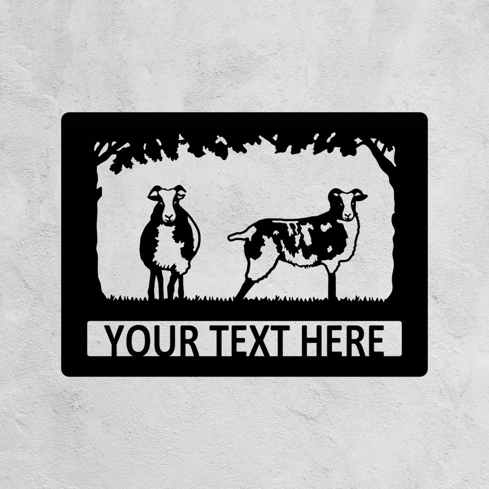 Jacob Sheep Metal Farm Sign