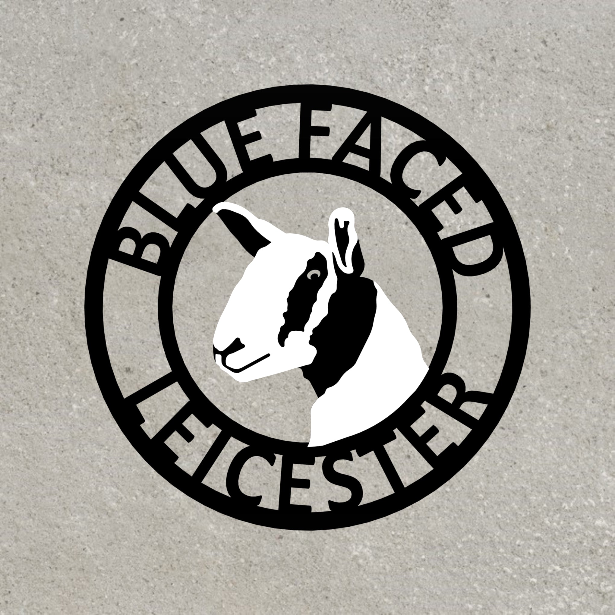 Blue Faced Leicester Sheep Metal Farm Sign