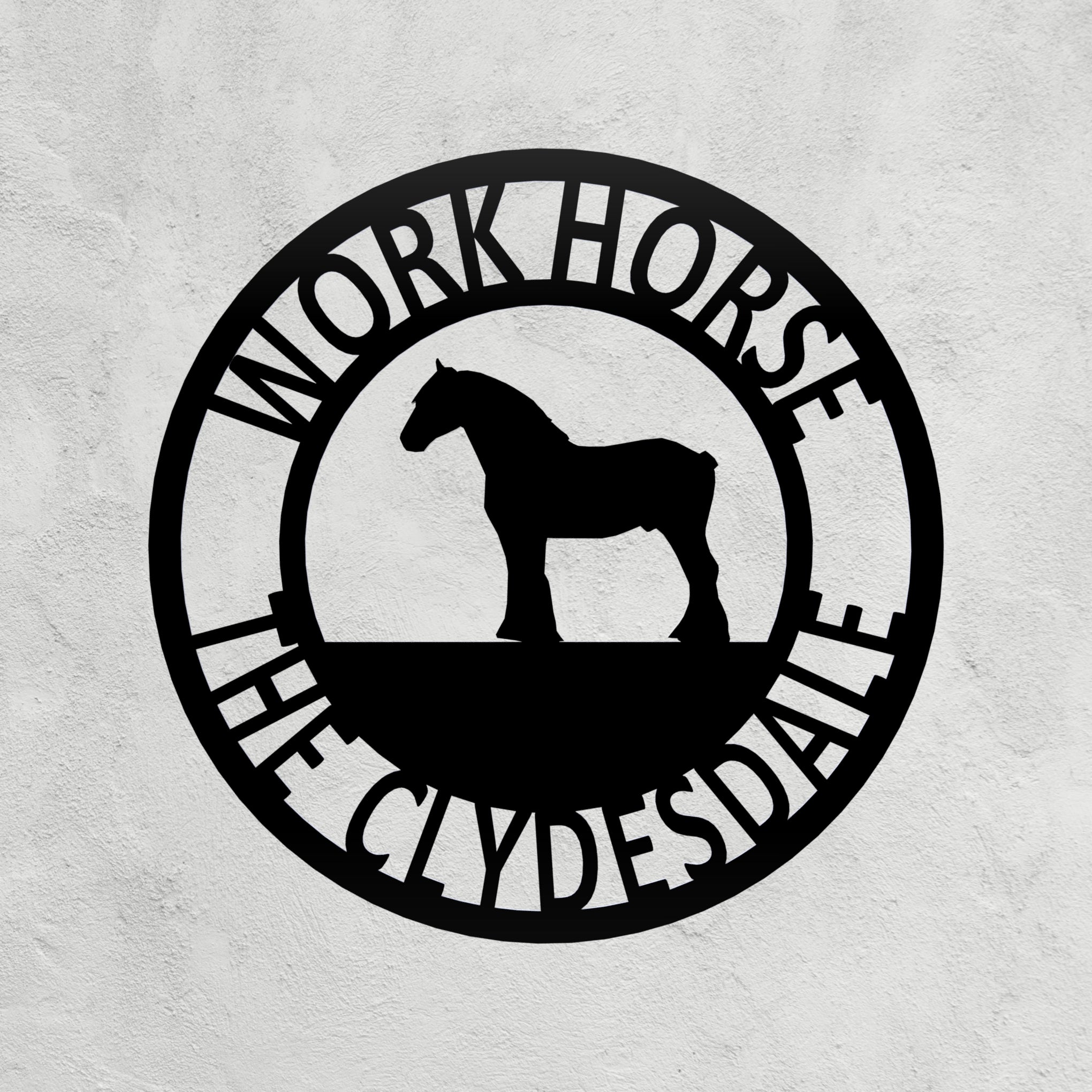 Working Horse Metal Farm Sign