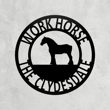 Working Horse Metal Farm Sign