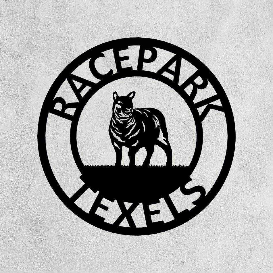 Texel Sheep Metal Farm Sign