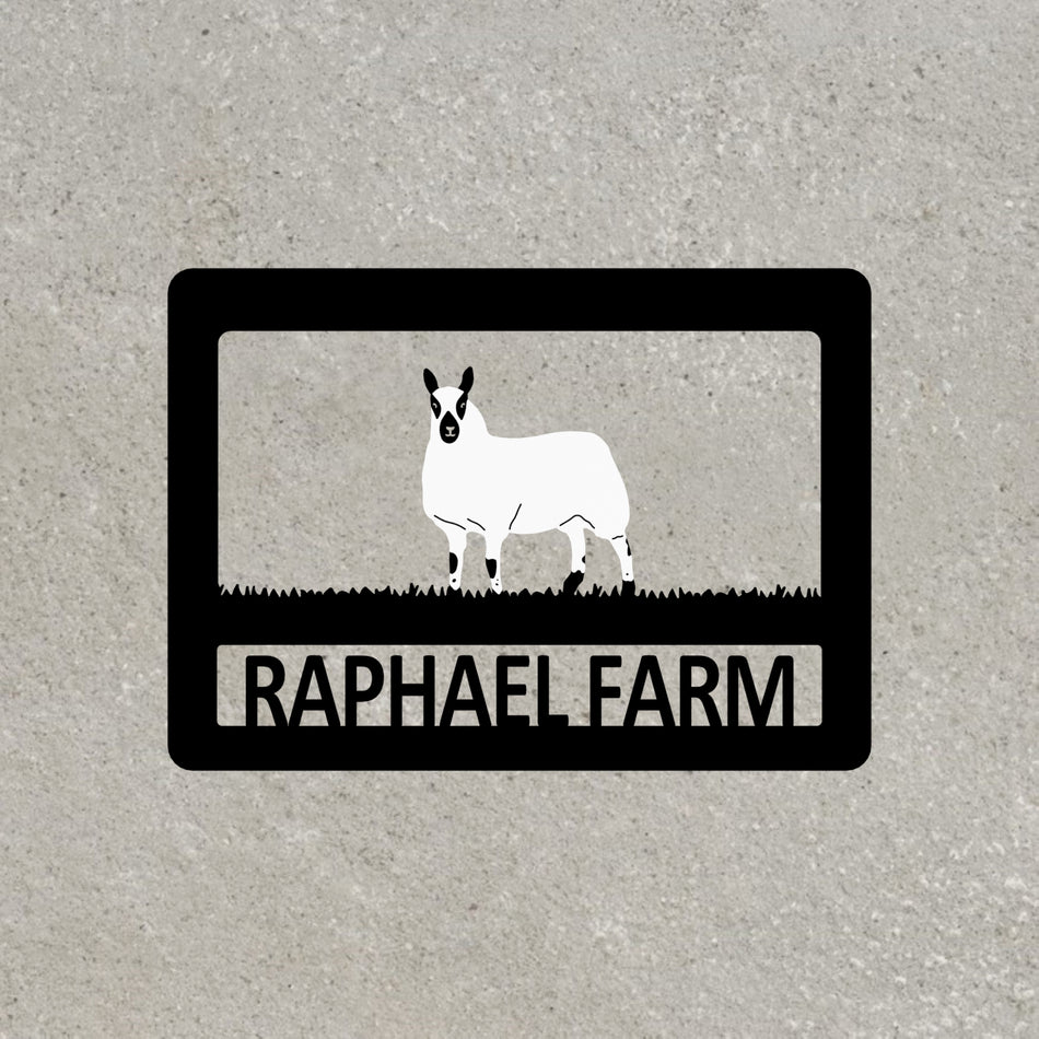 Kerry Hill Sheep Metal Farm Sign