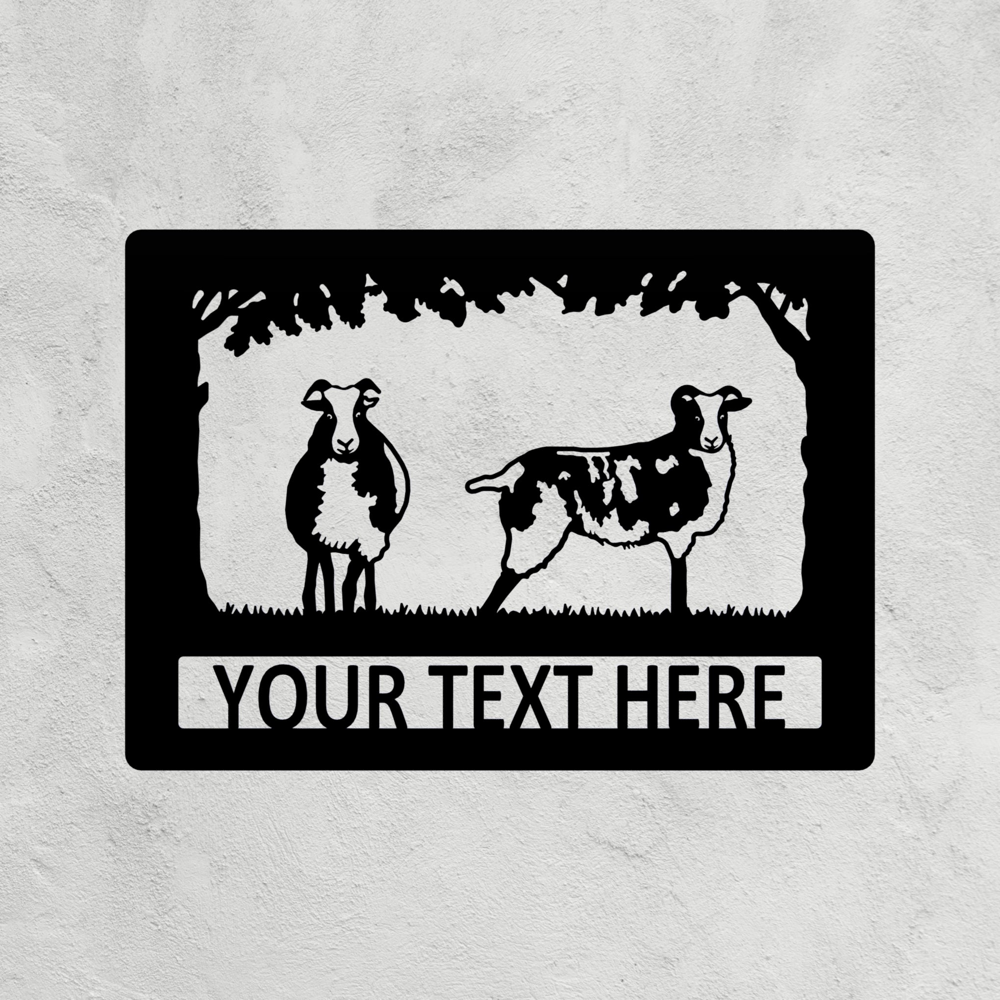 Jacob Sheep Metal Farm Sign 