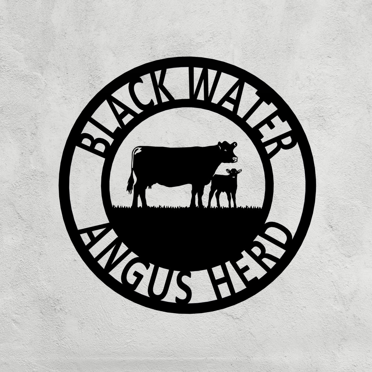 Angus Sign Angus Cow and Calf Metal Sign | Metal Wall Art | Free UK Delivery ...