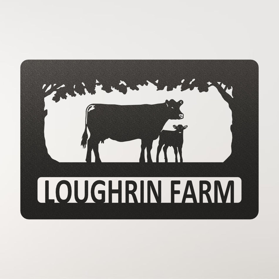 𝐀𝐧𝐠𝐮𝐬 𝐂𝐨𝐰 & 𝐂𝐚𝐥𝐟 | Metal Wall Art