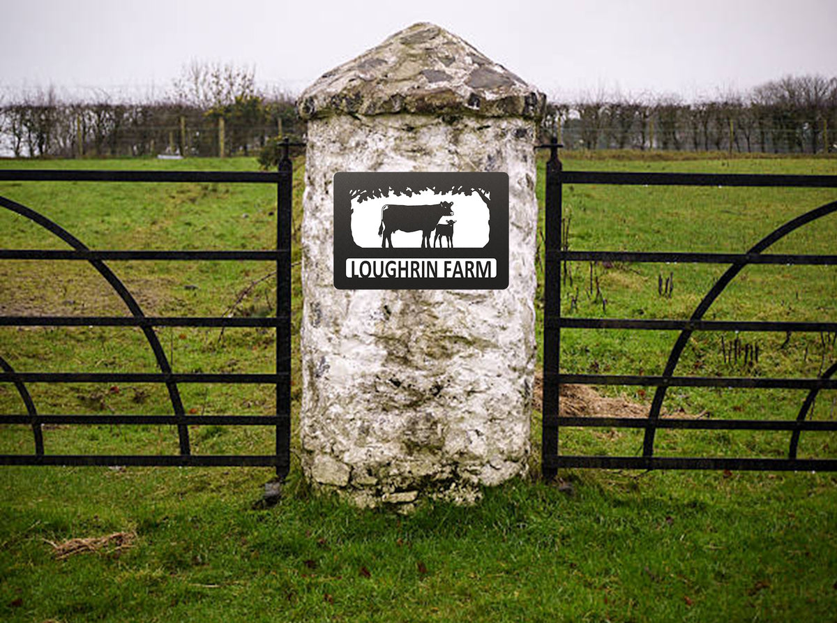 Angus Sign Angus Cow and Calf Metal Sign | Metal Wall Art | Free UK Delivery ...
