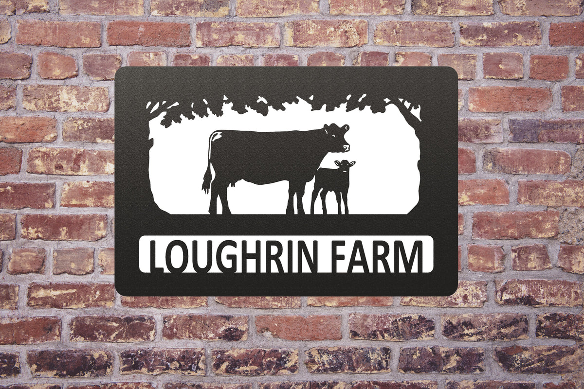 Angus Cow and Calf Metal Sign | Metal Wall Art | Free UK Delivery ...