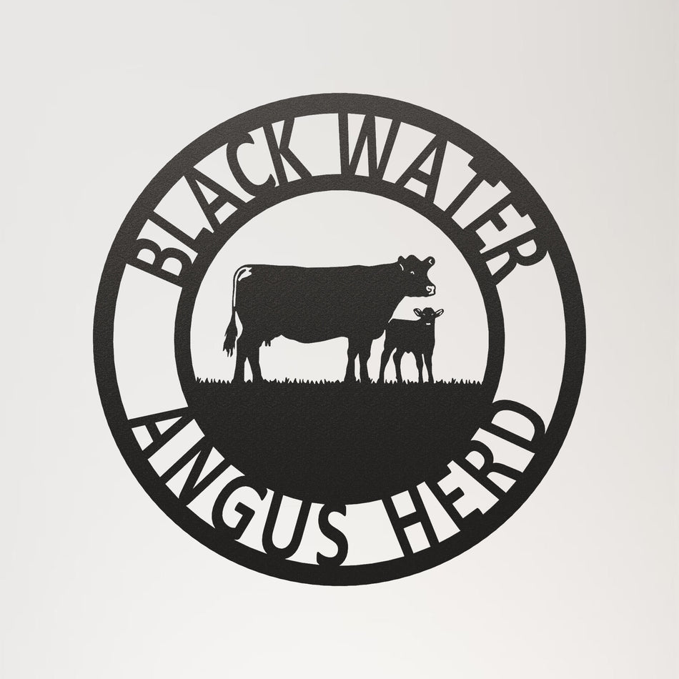 𝐀𝐧𝐠𝐮𝐬 𝐂𝐨𝐰 & 𝐂𝐚𝐥𝐟 | Metal Wall Art