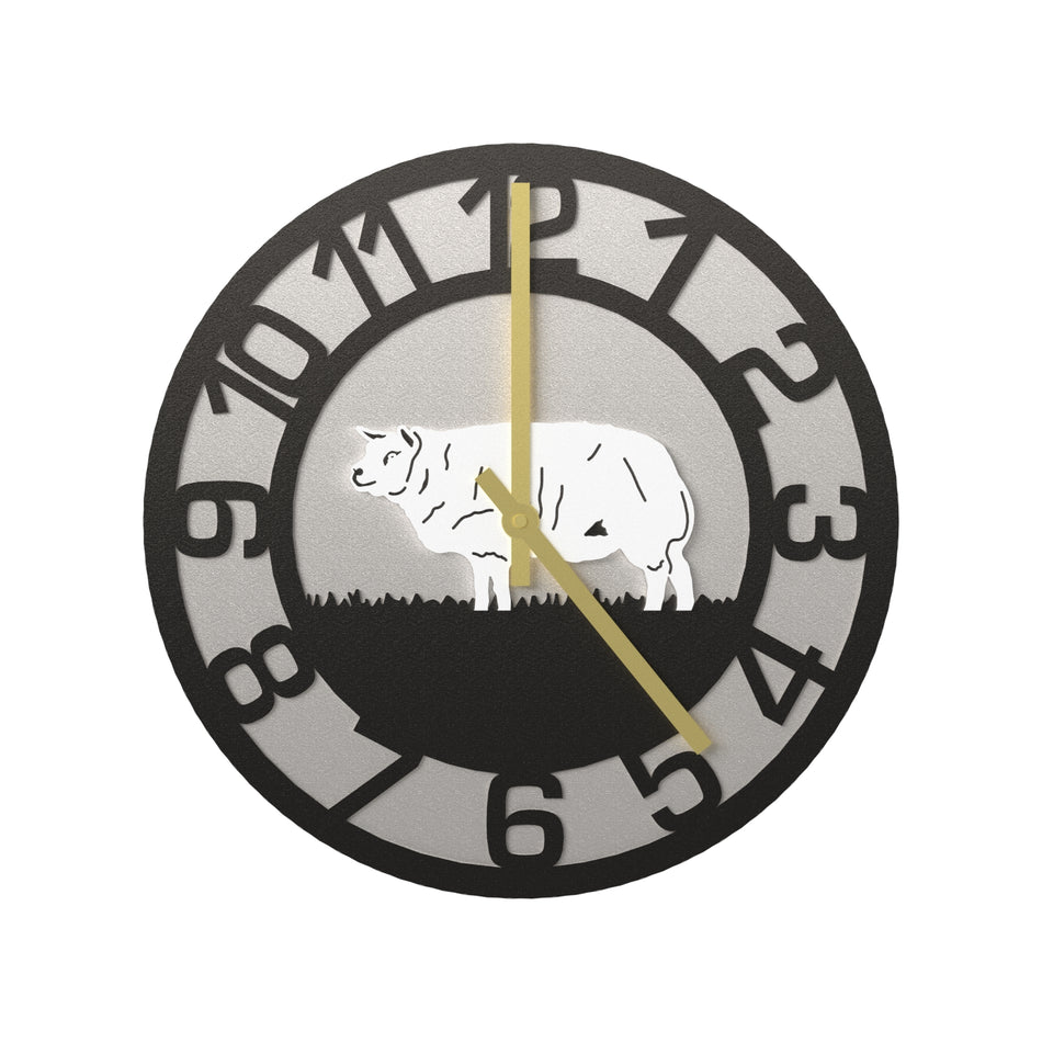 Beltex Sheep Metal Wall Clock