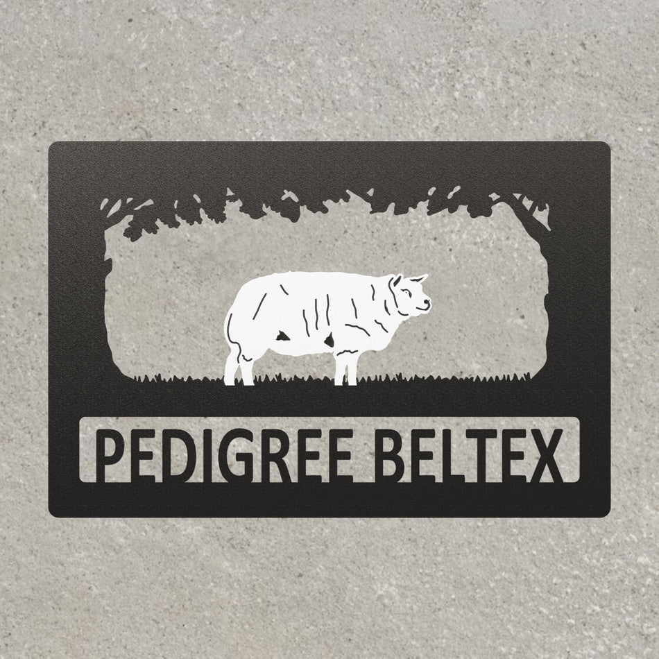 𝐁𝐞𝐥𝐭𝐞𝐱 𝐒𝐡𝐞𝐞𝐩 | Metal Farm Sign