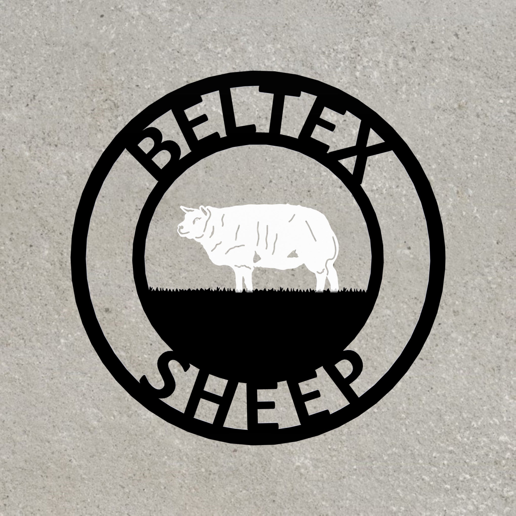 Beltex Sheep Metal Farm Sign 