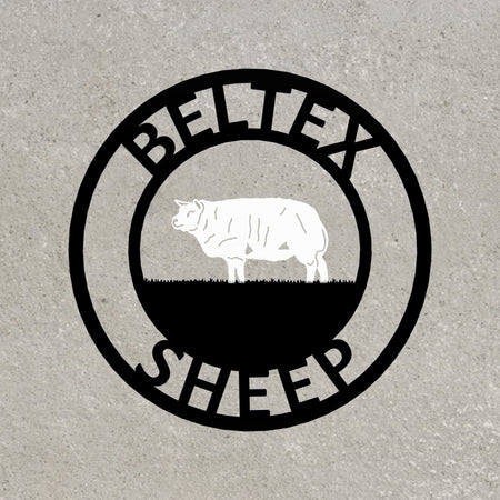Beltex Sheep Metal Farm Sign 