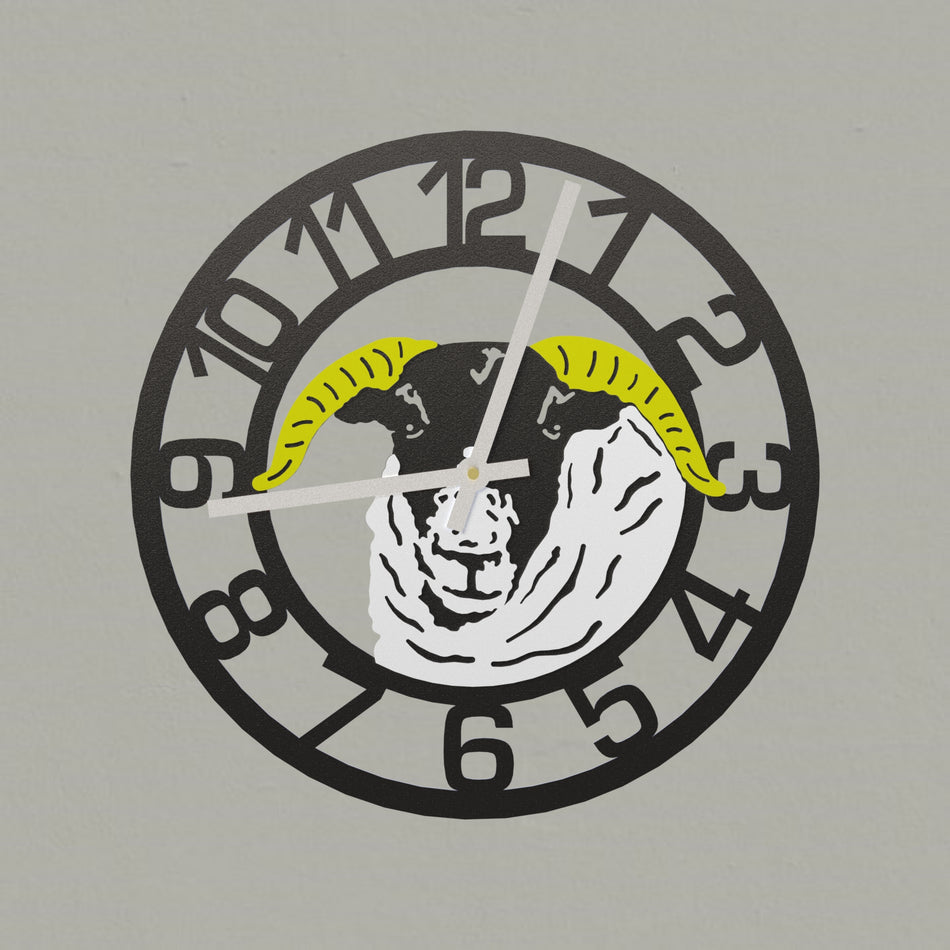 Blackface Sheep Metal Wall Clock