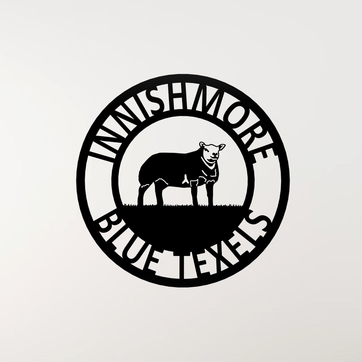 Blue Texel Sheep Sign 