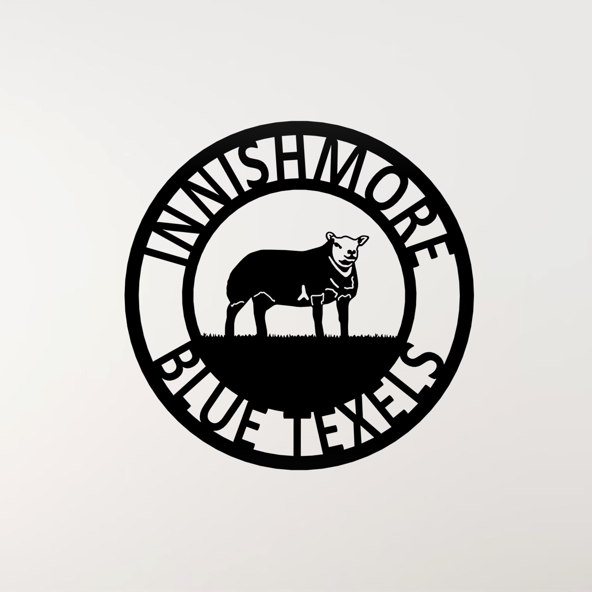 Blue Texel Sheep Sign 