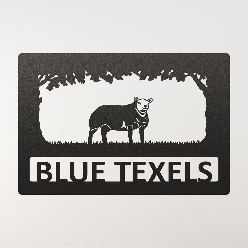𝐁𝐥𝐮𝐞 𝐓𝐞𝐱𝐞𝐥 𝐒𝐡𝐞𝐞𝐩 | Metal Wall Art