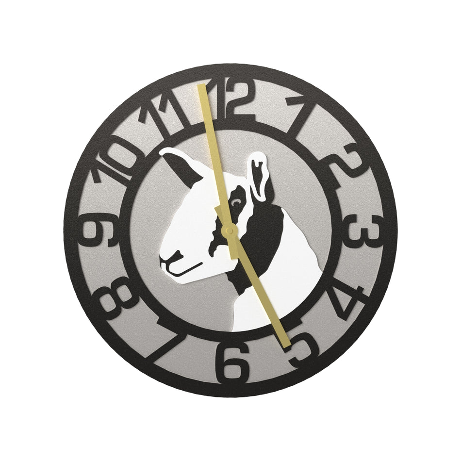 Blue Faced Leicester Metal Wall Clock