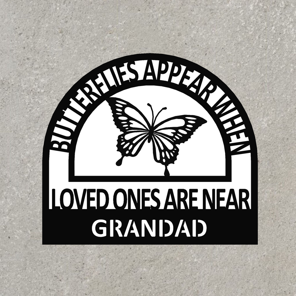 Grave Memorial Plaque - Butterfly | Metal Plaque