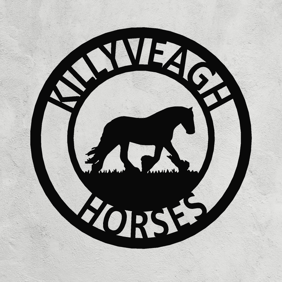 Clydesdale Horse (V.2) | Metal Farm Sign