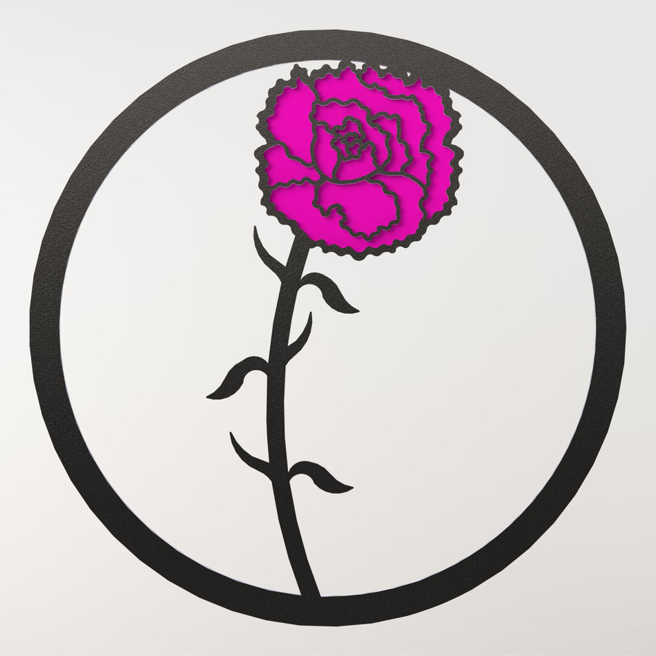 Carnation Flower | Metal Wall Art
