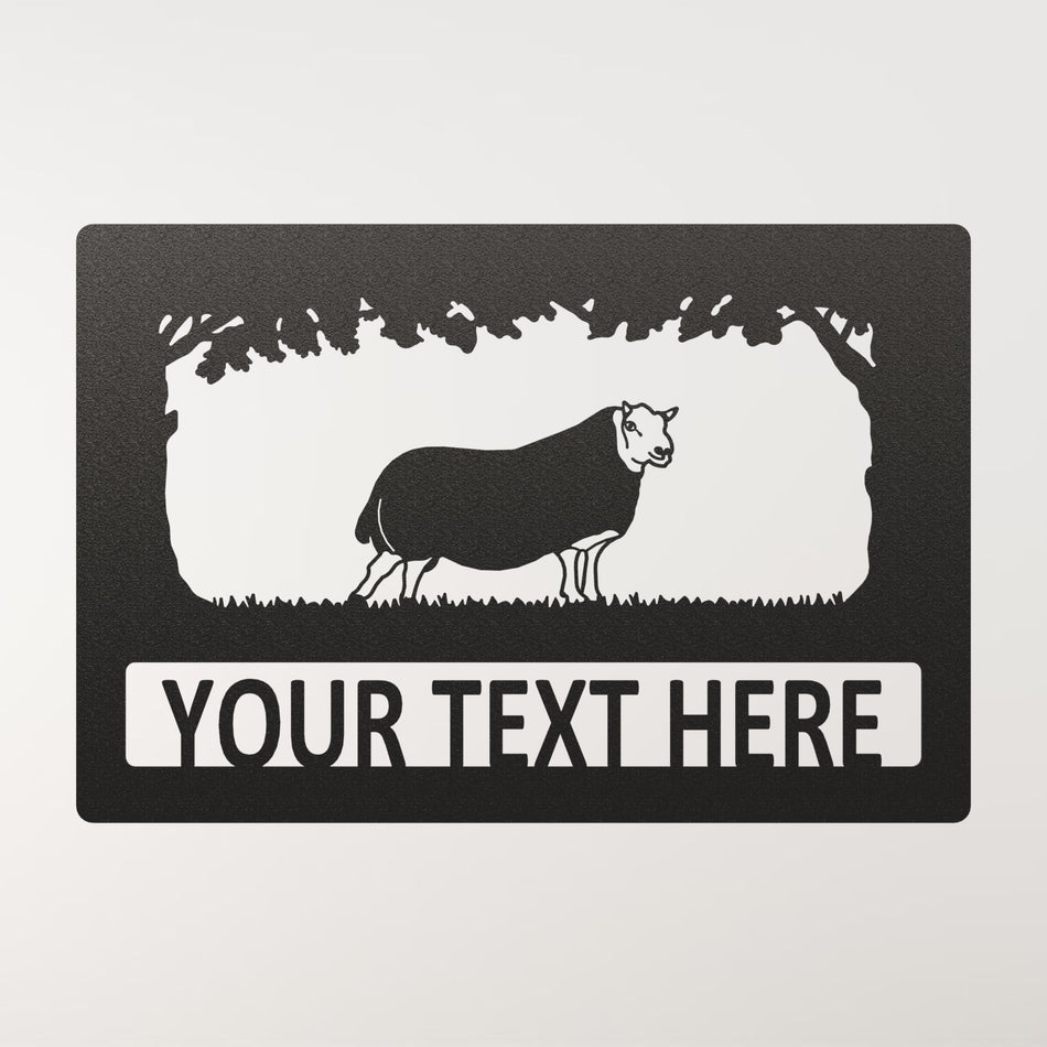 North Country Cheviot (Hill type) Sheep | Metal Farm Sign