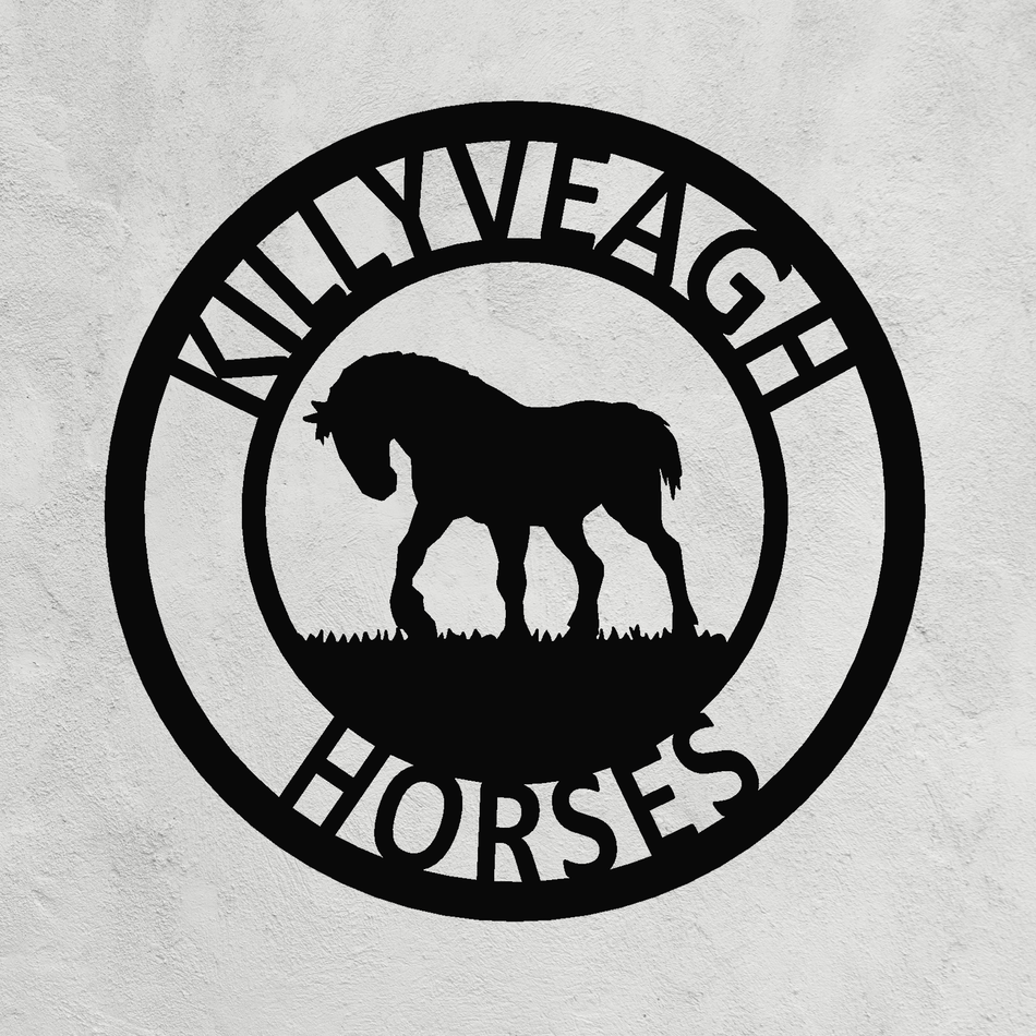 Clydesdale Horse (V.1) | Metal Farm Sign