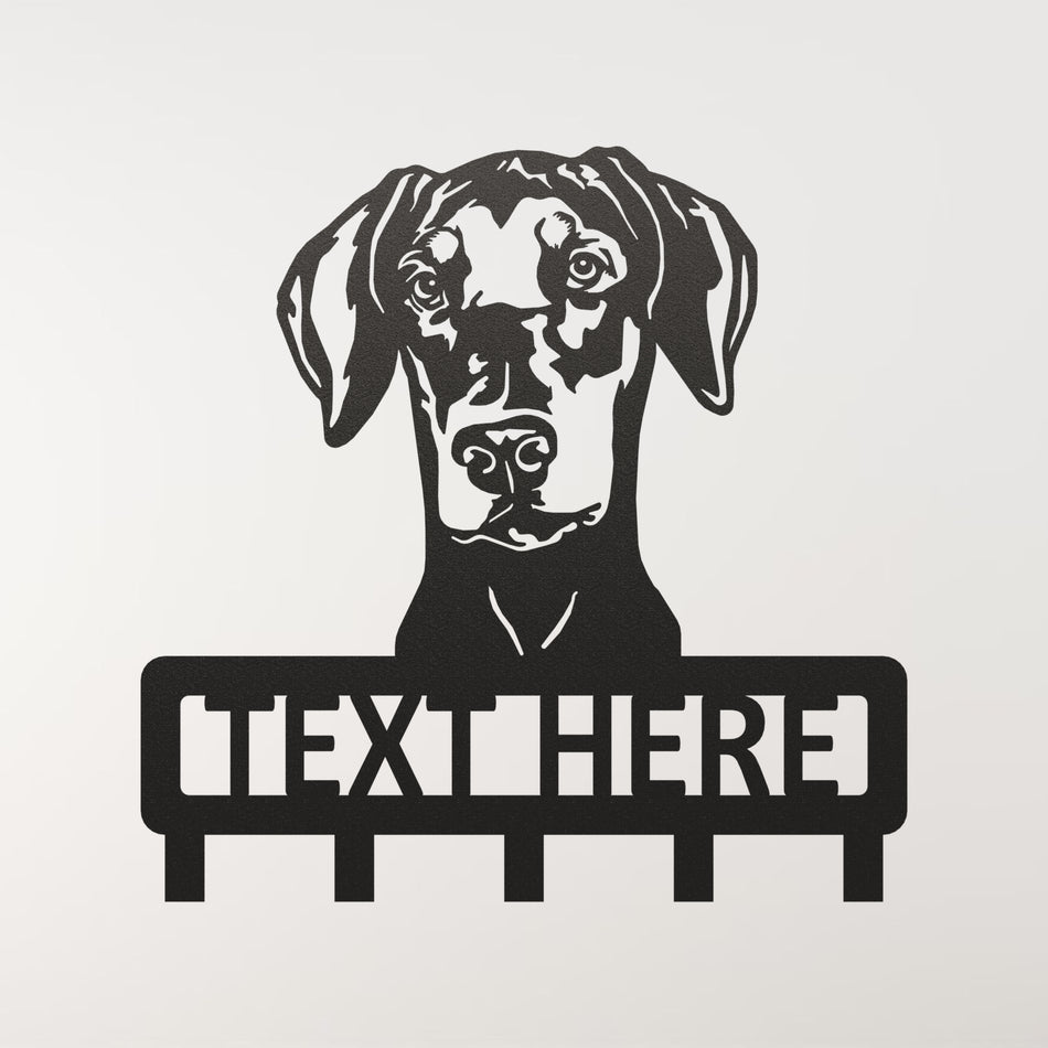 Dobermann Metal Wall Hook | Key or Coat Hook and Dog Lead Holder