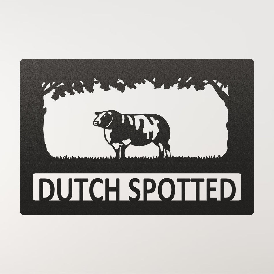 𝐃𝐮𝐭𝐜𝐡 𝐒𝐩𝐨𝐭𝐭𝐞𝐝 𝐒𝐡𝐞𝐞𝐩 | Metal Wall Art