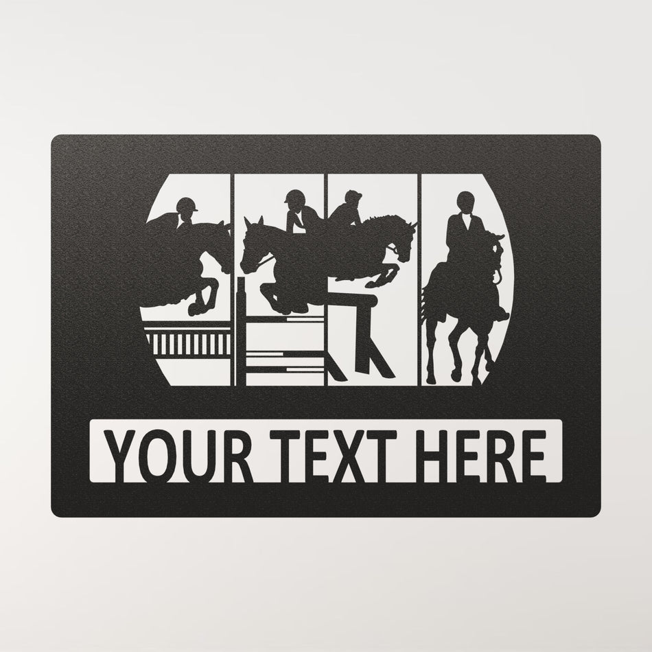 Equestrian 4 Horse (Rectangle) | Metal Wall Art