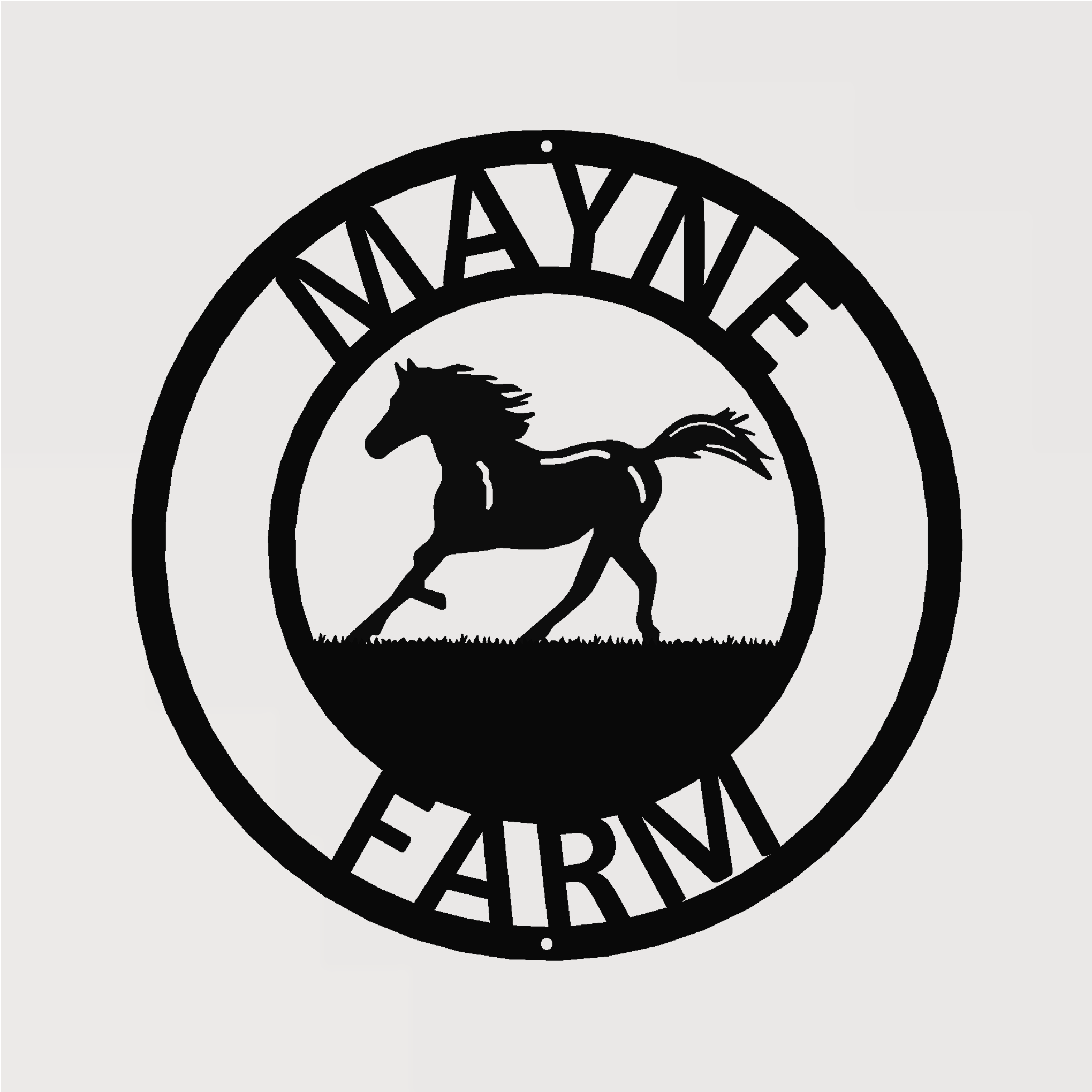 Galloping Horse Metal Sign | Metal Wall Art | Monea Metal Design