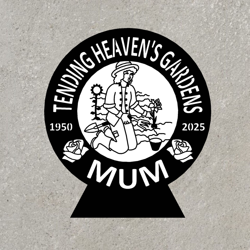 Grave Memorial Plaque - Gardening | Metal Plaque