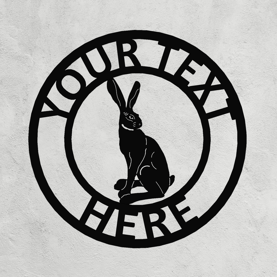 Hare (Sitting) | Metal Wall Art