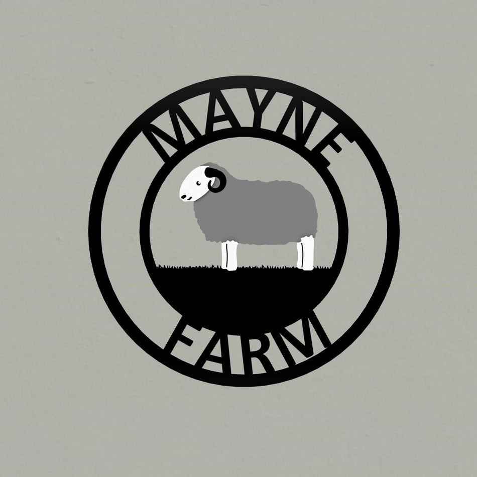 Herdwick Sheep Metal Farm Sign 