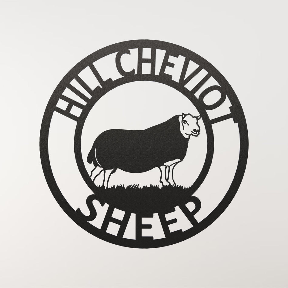 North Country Cheviot (Hill type) Sheep | Metal Farm Sign