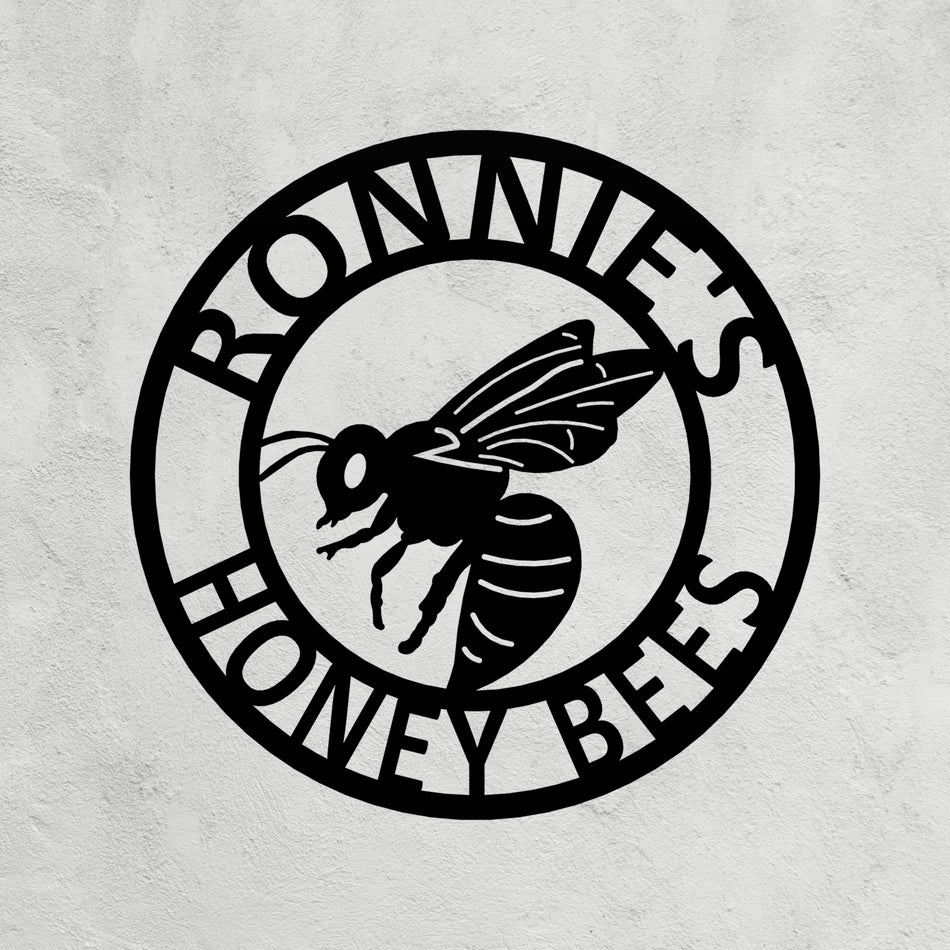 Honey Bee Metal Sign 