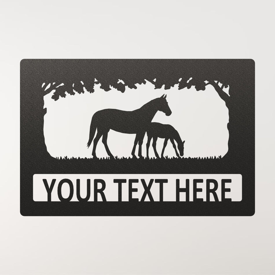 𝐇𝐨𝐫𝐬𝐞 & 𝐅𝐨𝐚𝐥 | Metal Farm Sign (Rectangle)