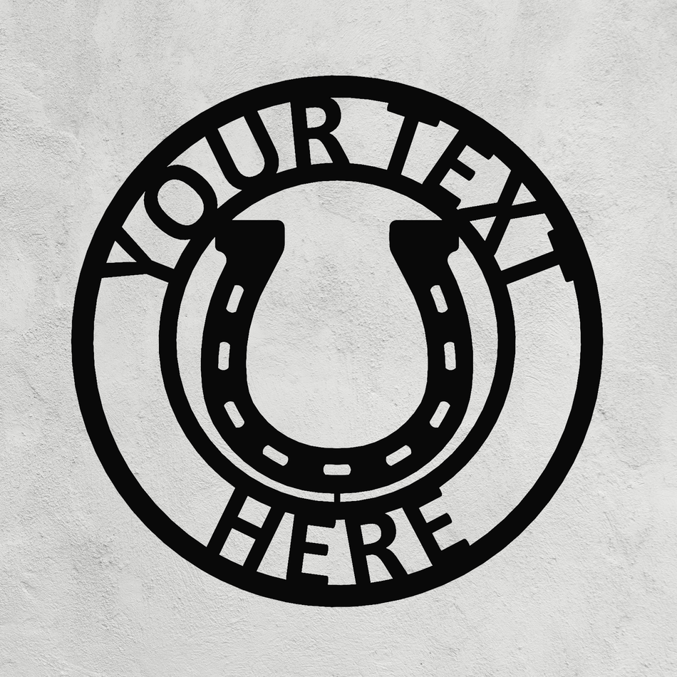 Horseshoe | Metal Farm Sign