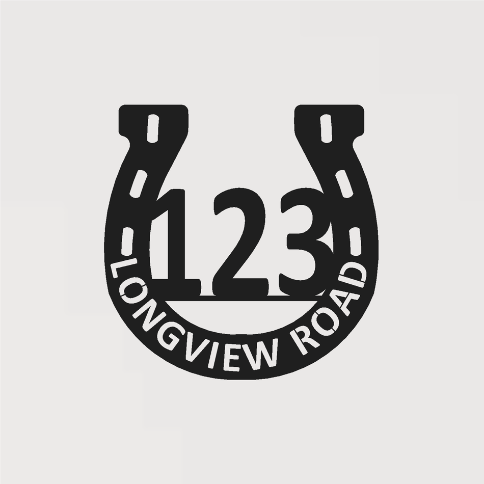 Horseshoe | Metal Address Sign