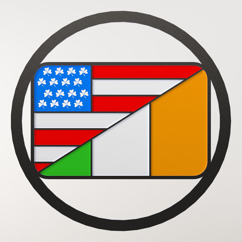 Irish American Flag | Metal Wall Art