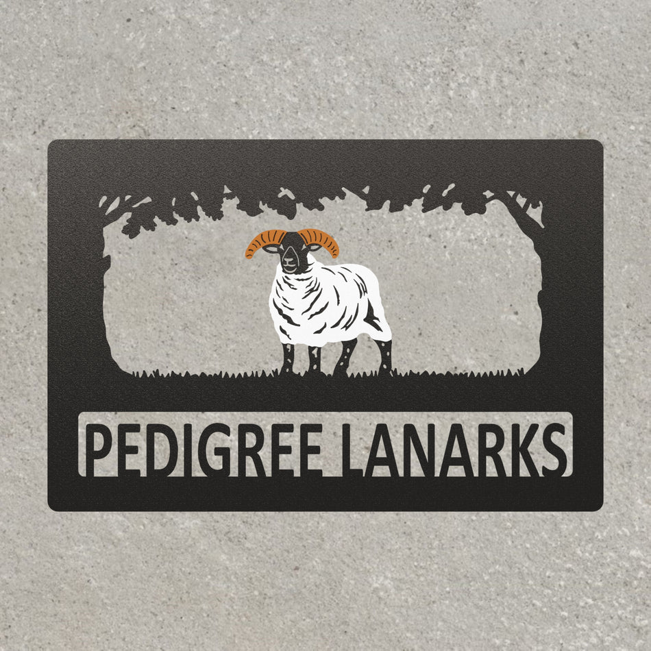 Lanark Sheep | Metal Farm Sign