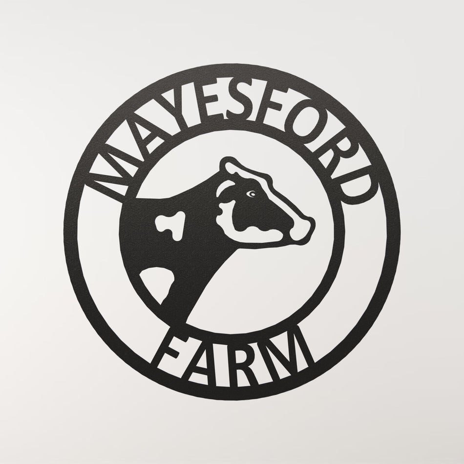 Dairy Cow Head | Metal Farm Sign