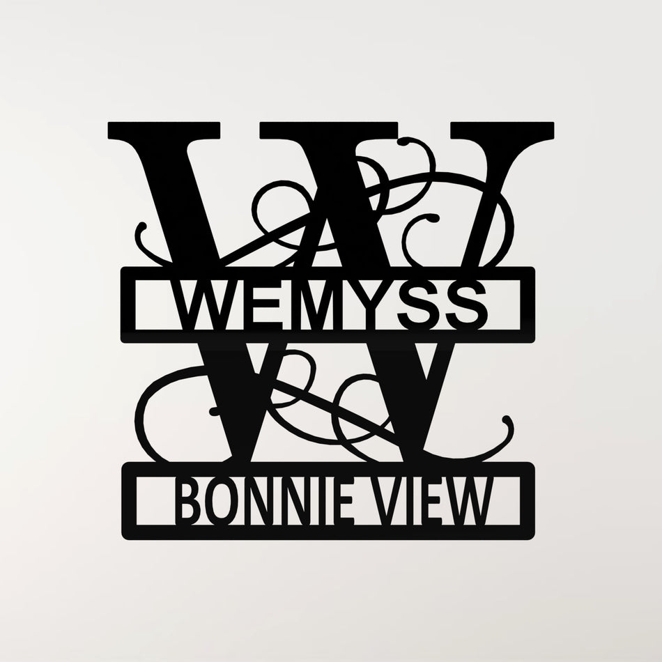 Mon Lettering Monograms Metal Wall Art | Metal Signs | Free UK Delivery – Monea Metal ...