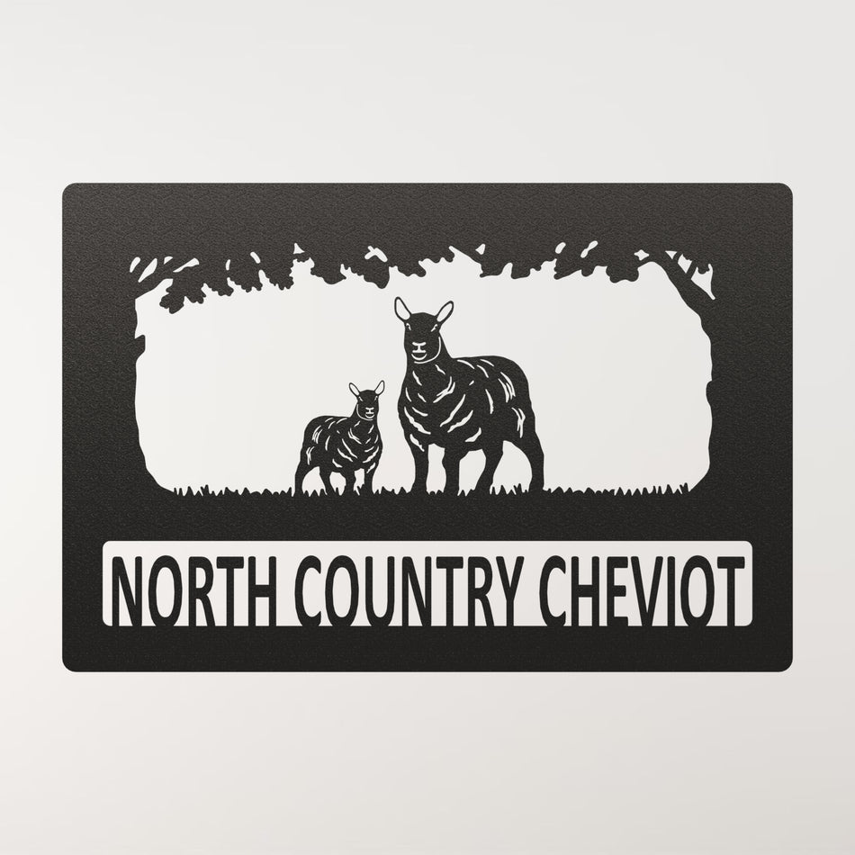 𝐍𝐨𝐫𝐭𝐡 𝐂𝐨𝐮𝐧𝐭𝐫𝐲 𝐂𝐡𝐞𝐯𝐢𝐨𝐭 𝐒𝐡𝐞𝐞𝐩 | Metal Farm Sign