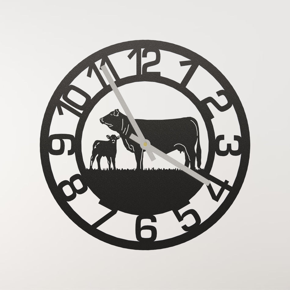 Pedigree Cow Metal Wall Clock