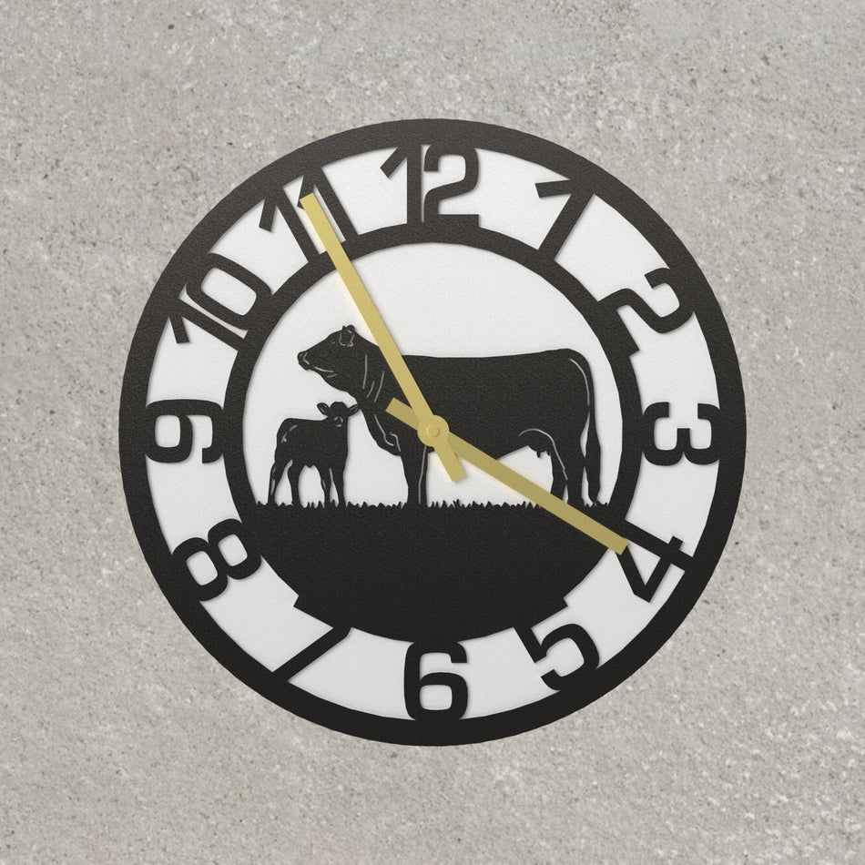 Pedigree Cow Metal Wall Clock
