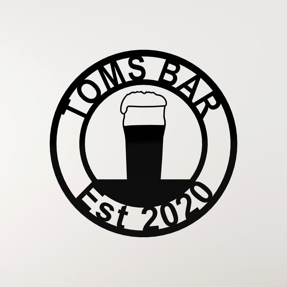 𝐇𝐨𝐦𝐞 𝐁𝐚𝐫 𝐒𝐢𝐠𝐧 | Metal Wall Art
