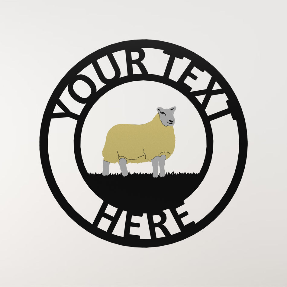 Hill Radnor Sheep | Metal Farm Sign