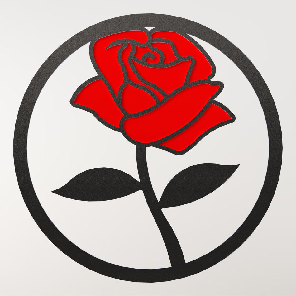 Red Rose Flower | Metal Wall Art