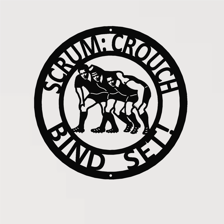 Rugby Scrum | Metal Wall Art
