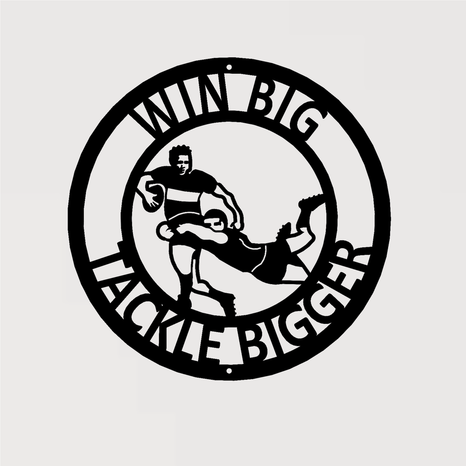 Rugby Tackle | Metal Wall Art